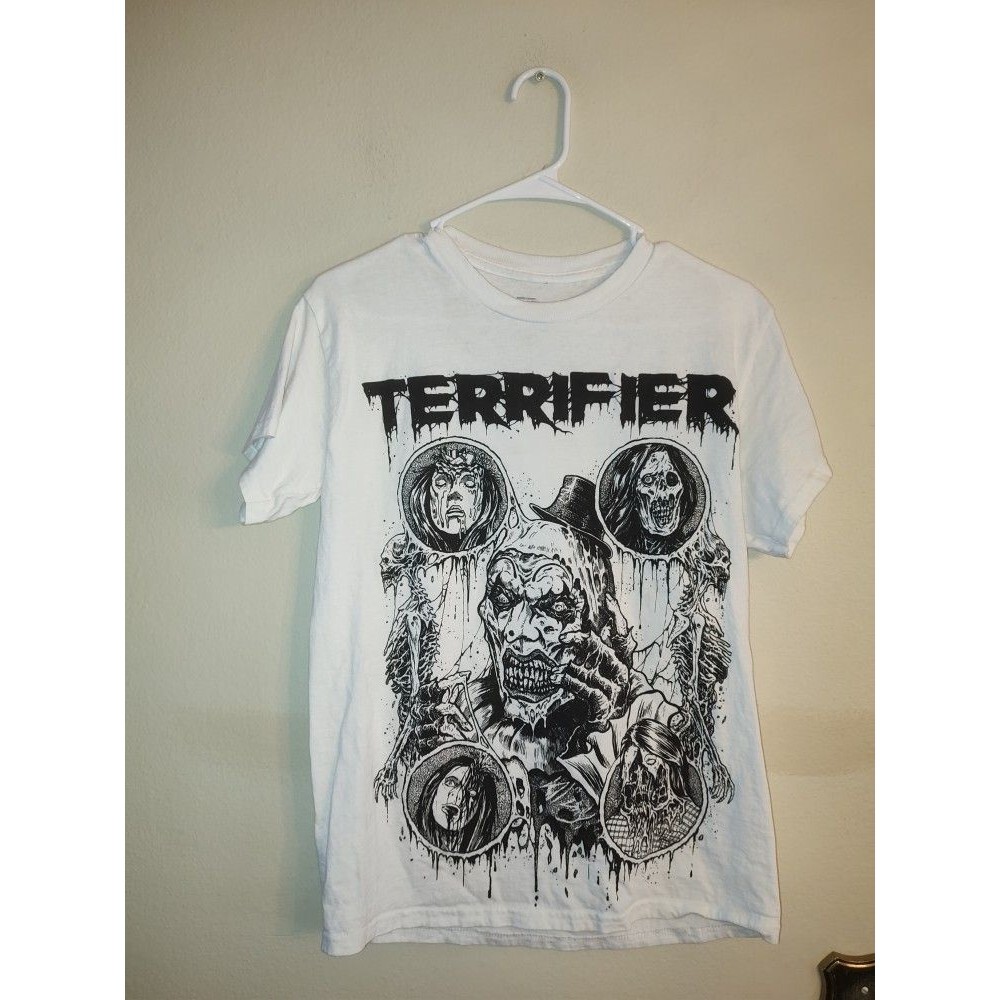 Men's Terrifier The Clown Horror White 100% Cotton T Shirt Size S